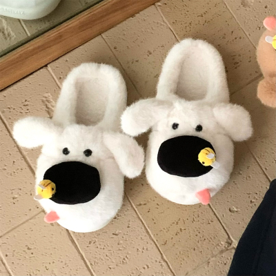 被蜜蜂蛰的大鼻狗狗棉拖鞋男女冬