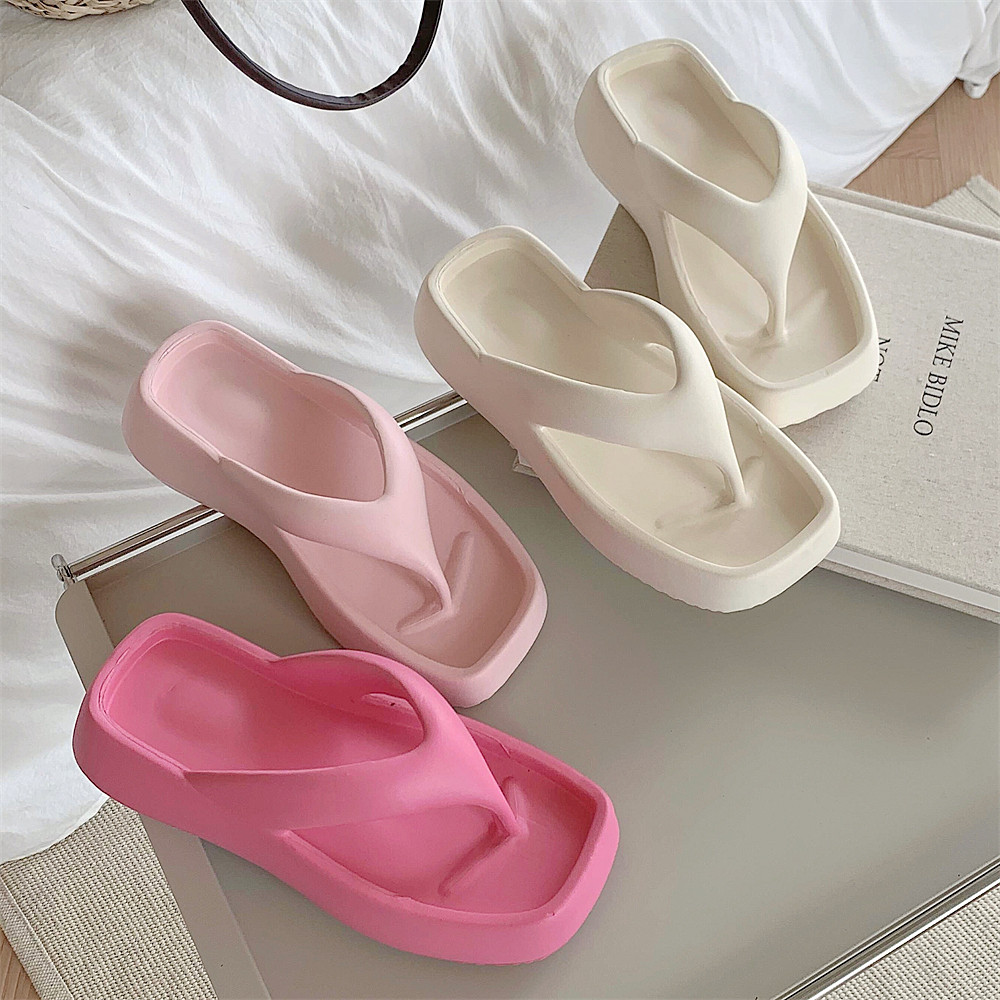 防滑厚底踩屎感外穿夹脚凉拖鞋女夏季韩版时尚百搭简约新款人字拖,女鞋,人字拖,淘宝优惠券,粉丝福利购,淘宝优惠卷