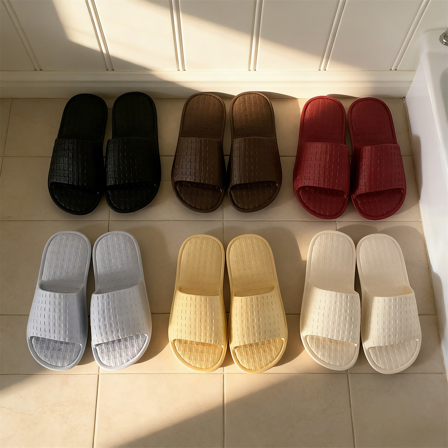 情侣休闲抗菌防臭男女士拖鞋时尚日式简约格纹防滑居家夏季凉拖鞋,女鞋,一字拖,淘宝优惠券,粉丝福利购,淘宝优惠卷