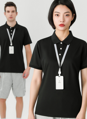 夏新款企业团体服印字logo纯色短袖polo衫定制橙色短袖宽松休闲t