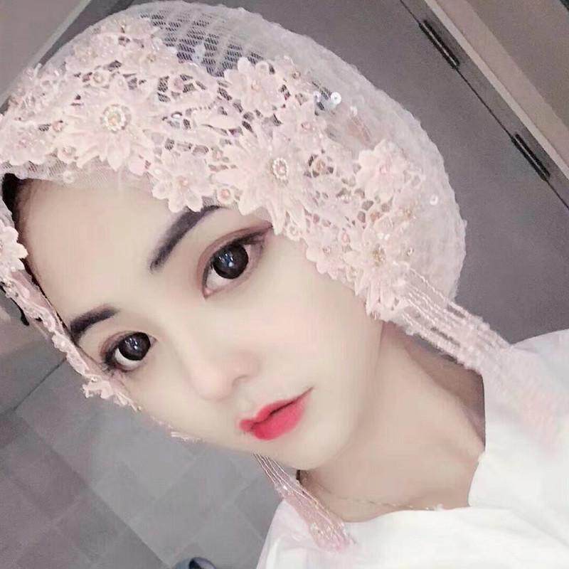 头巾新款回女士套头帽纱巾时尚流苏手工盖头网红同款包头巾帽女