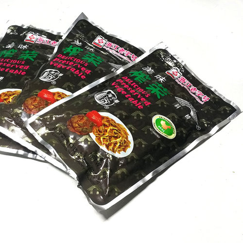1份10包 包邮 浙江榨菜丝  斜桥榨菜90克X10包 脆脆的  早餐配菜 - 封面