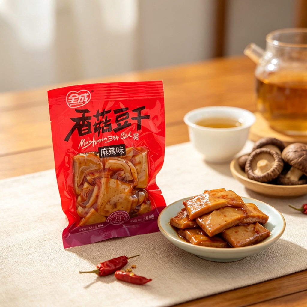 全成香菇豆干麻辣味500克 多款口味 即食零食豆腐干 小包装食品