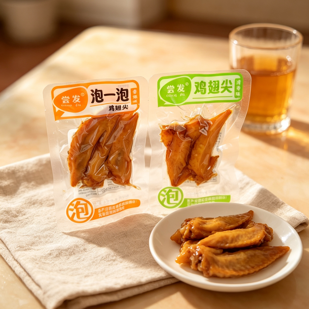 包邮 尝发香辣味和清香味2款鸡翅尖 休闲食品 即食鸡尖零食 解馋