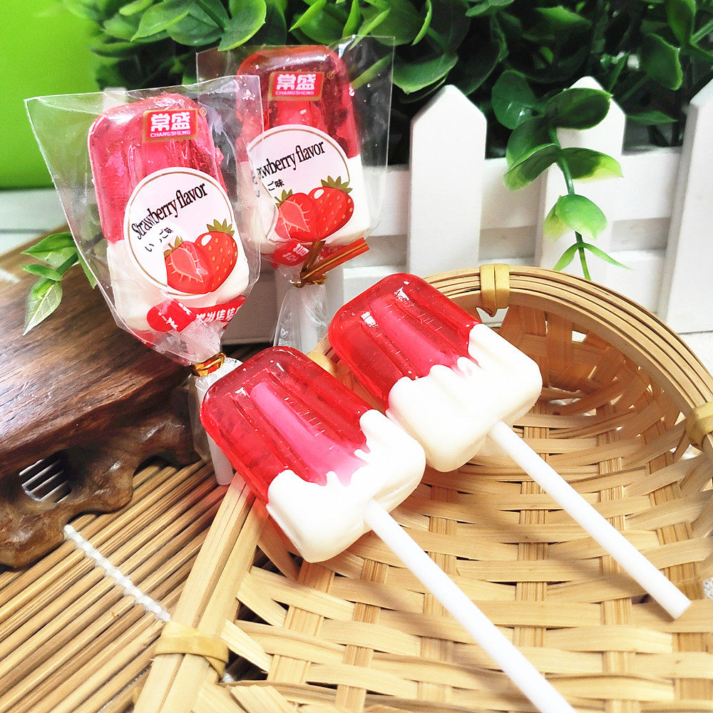 包邮 常盛糖果零食系列 草莓味冰淇淋棒棒糖500克 6口味可选 即食