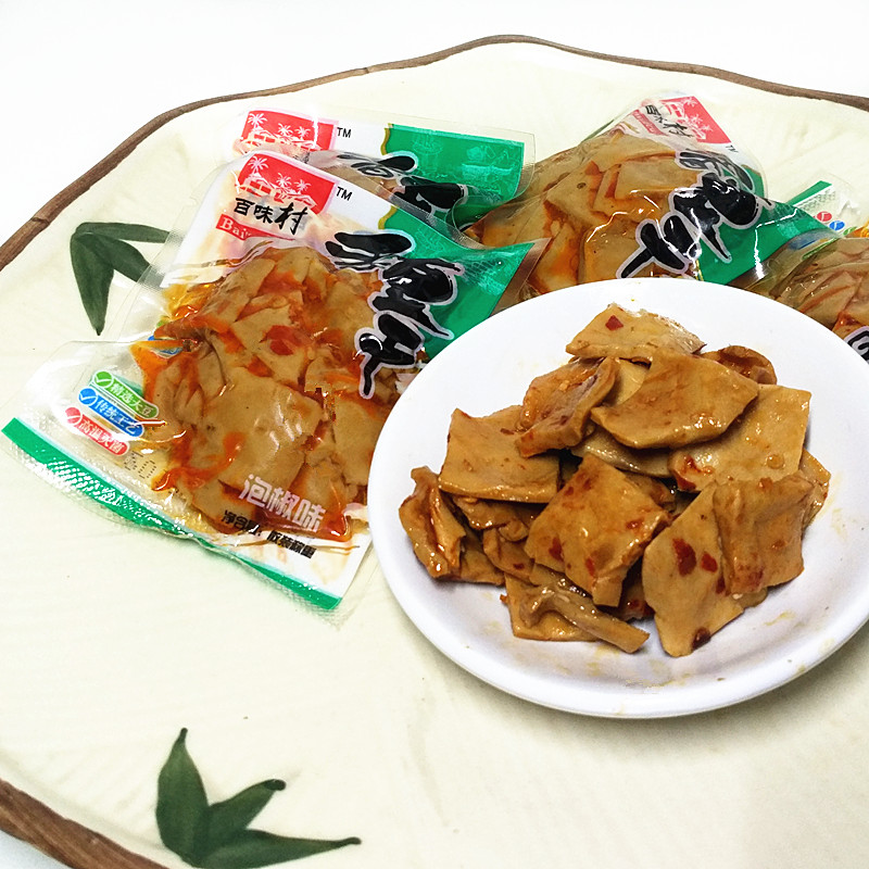 包邮 休闲食品 百味村香豆干泡椒味即食豆干500克 豆腐干 可混搭