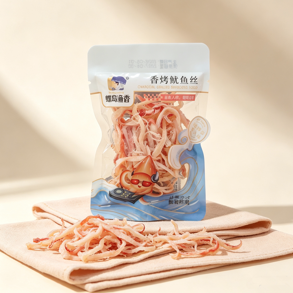 包邮 蝶岛渔香香烤鱿鱼丝500克 2款可选 休闲食品 即食零食小包装