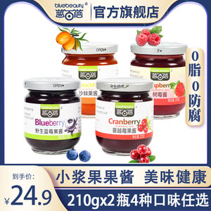 蓝百蓓蓝莓宝宝大颗粒果酱早餐烘焙山药专用夹心面包酱酸奶酱