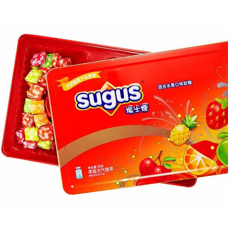 糖果混合装Sugus瑞士糖混合水果味软糖礼盒装零食喜糖礼物糖