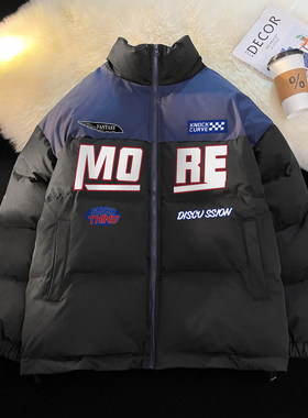 美式高街立领棉服男冬季cleanfit情侣潮牌oclin高级感棉衣外套