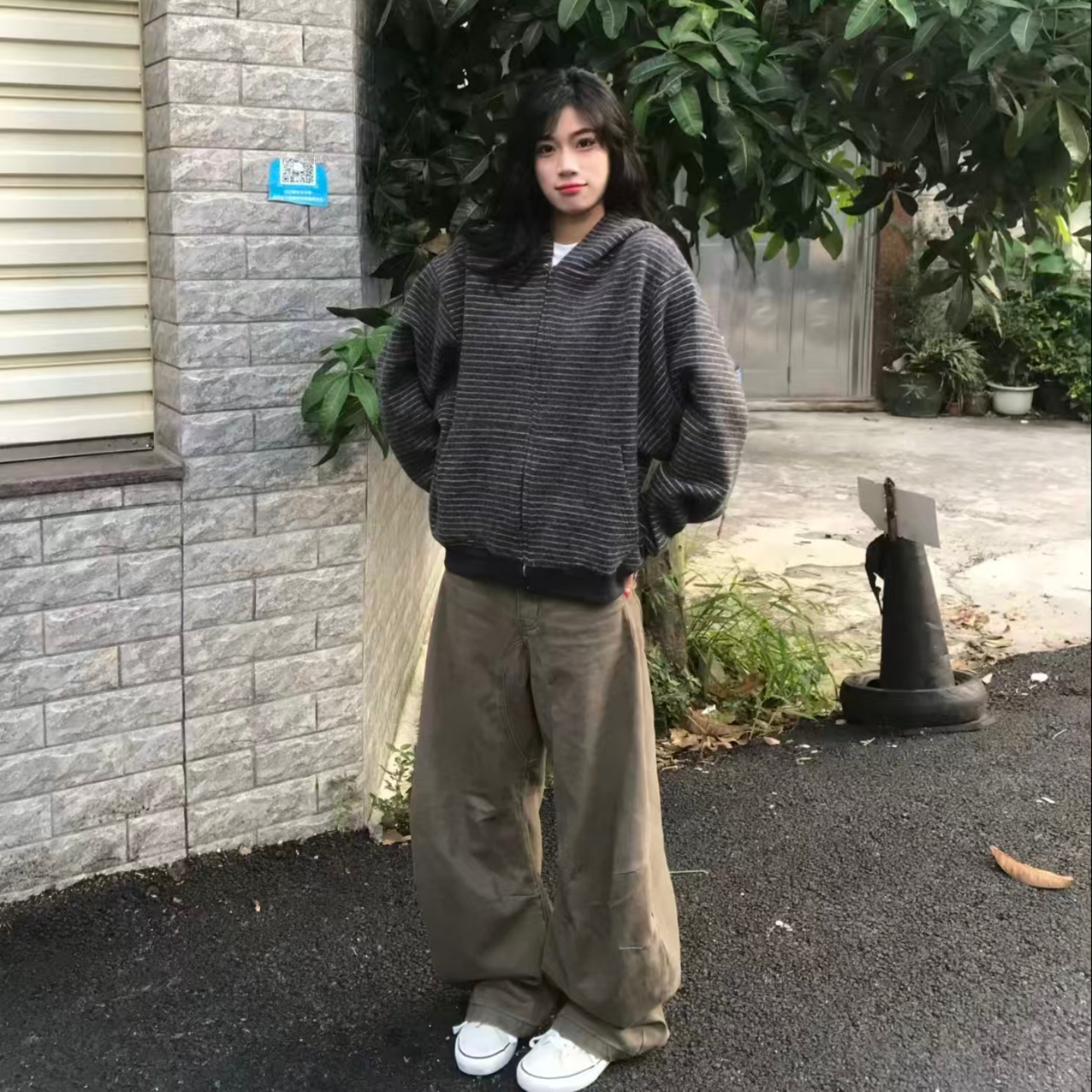 【全场五折】慵懒风宽松连帽卫衣