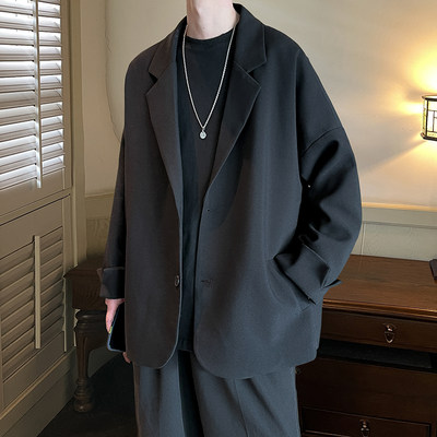 休闲西装外套男秋冬款潮牌西服