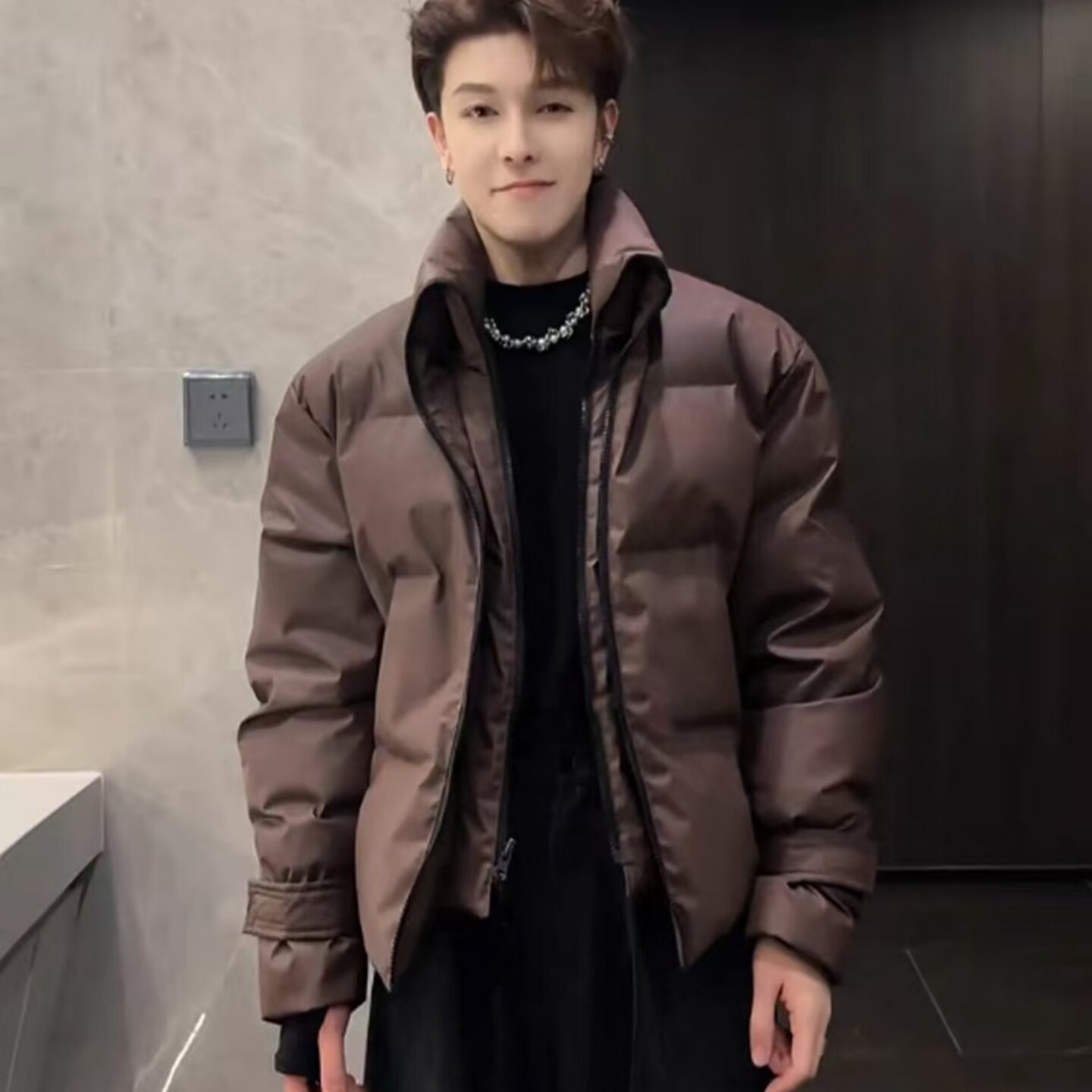 【全场五折】假两件短款羽绒棉服