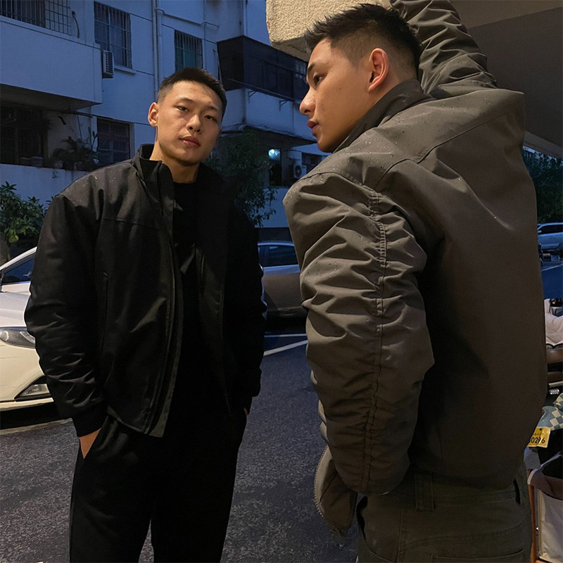 美式教练夹克男秋冬高级感棒球服