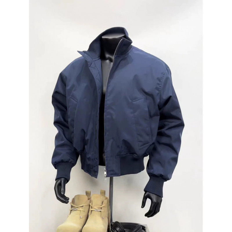 藏青色加棉外套男美式飞行员夹克