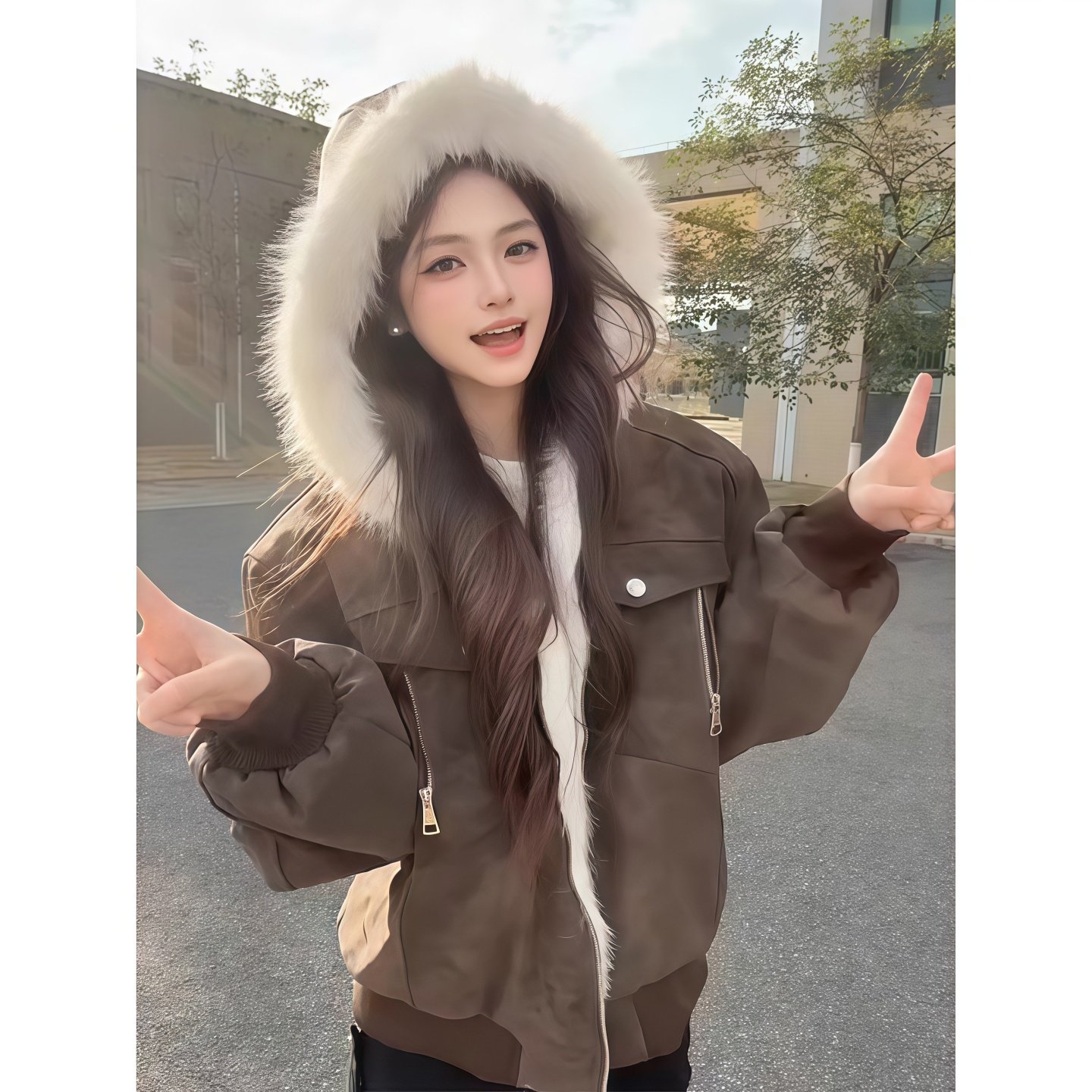 cleanfit座山雕毛领夹克棉服男冬季加厚美式PU皮工装短款棉衣外套,男装,棉衣,淘宝优惠券,粉丝福利购,淘宝优惠卷