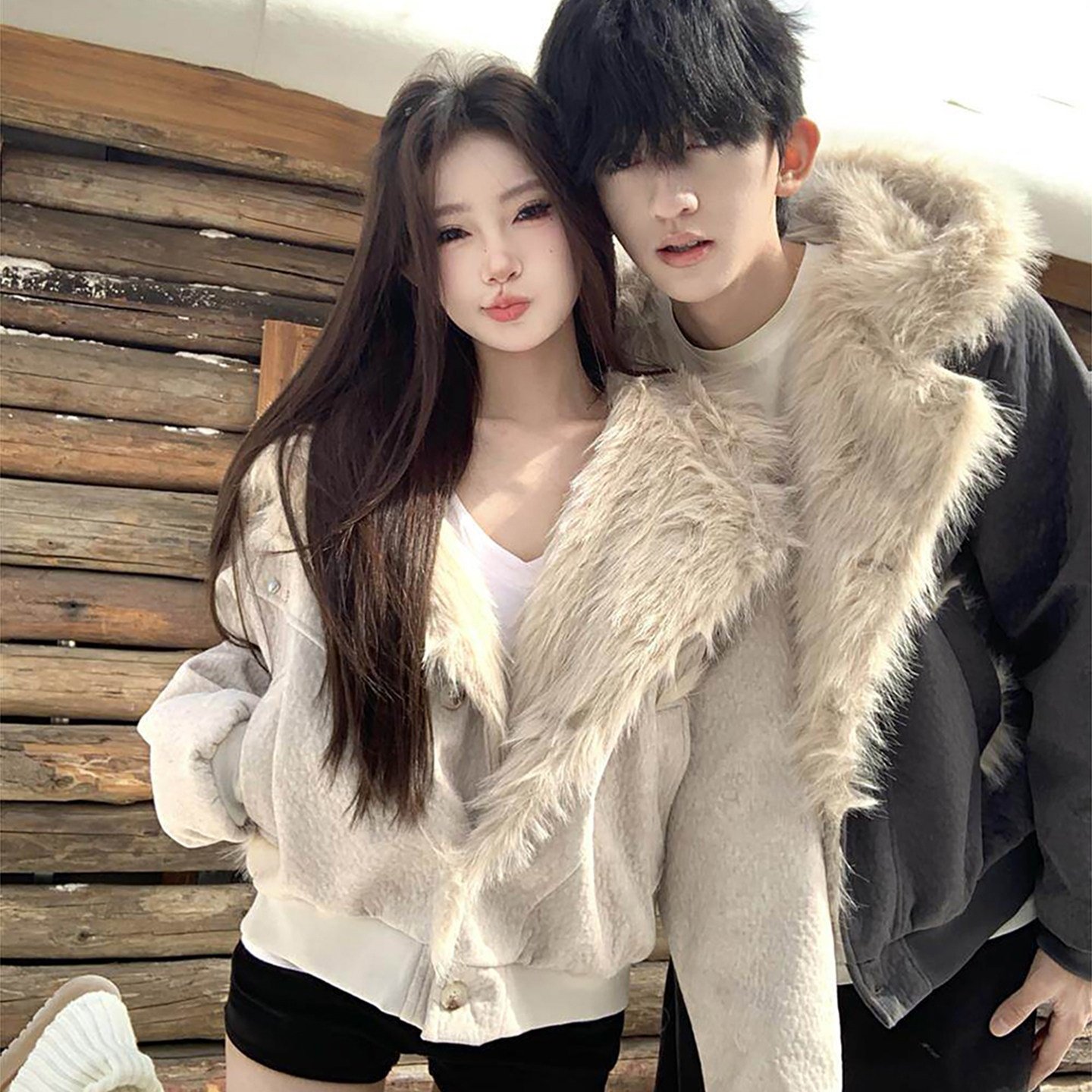 苍狼座山雕情侣装棉服男女冬季仿兔毛领加绒加厚外套短款连帽棉衣,男装,棉衣,淘宝优惠券,粉丝福利购,淘宝优惠卷
