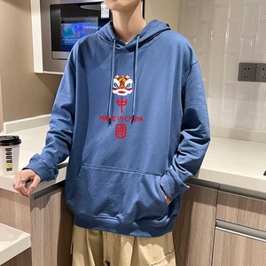 7003*P45 潮ins连帽卫衣男秋冬季打底内搭长袖上衣宽松情侣外套图片