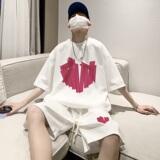 ZT37*P48华夫格短袖t恤男士夏季套装情侣一套搭配帅气男装上衣服，男装休闲套装，星座414A-2（原B215-2）