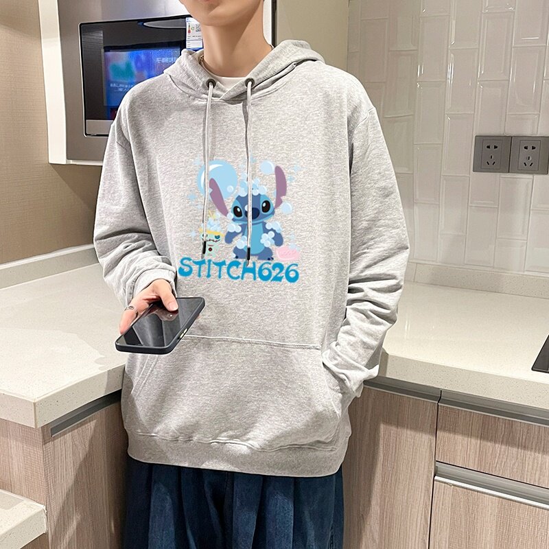 7007*P45连帽卫衣男秋季港风宽松纯棉上衣服潮牌ins情侣百搭外套,男装卫衣,星座414A-2（原B215-2）