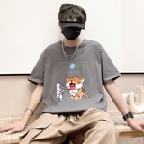 T144*P20潮ins卡通印花短袖T恤男夏季潮流打底上衣宽松圆领半袖，男装T恤，星座414A-2（原B215-2）