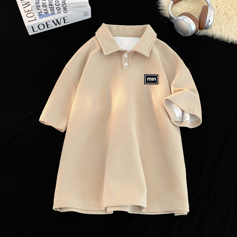 TL41*P35华夫格重磅POLO衫短袖男士夏季美式潮牌宽松翻领百搭T恤,男装T恤,星座414A-2（原B215-2）