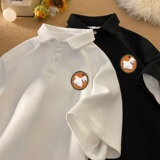 TL11*P35华夫格刺绣翻领polo衫短袖男T恤夏季美式潮流半袖体恤衫，男装Polo衫，星座414A-2（原B215-2）