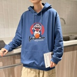 7024*P45纯棉连帽卫衣男士秋季宽松百搭上衣潮牌ins帽衫休闲外套，男装卫衣，星座414A-2（原B215-2）