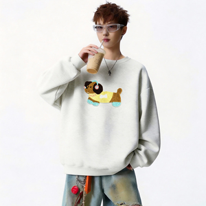 6639*P28美式重磅华棉卫衣男秋季新款潮牌毛巾绣上衣宽松休闲外套，女装短外套，星座414A-2（原B215-2）