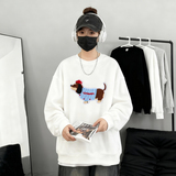 6607*P28美式重磅华棉卫衣春季新款毛巾绣圆领打底衫宽松休闲外套，男装T恤，星座414A-2（原B215-2）