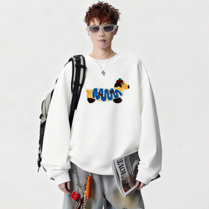 6641*P28美式重磅华棉情侣卫衣男秋季新款潮牌毛巾绣上衣宽松外套，女装短外套，星座414A-2（原B215-2）