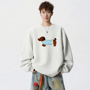 6642*P28美式重磅华棉卫衣男秋季新款潮牌毛巾绣上衣宽松休闲外套，女装短外套，星座414A-2（原B215-2）