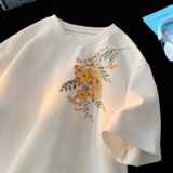 TC66*P25华夫格t恤男女夏季短袖宽松大码体恤新中式潮半袖衣服，男装T恤，星座414A-2（原B215-2）