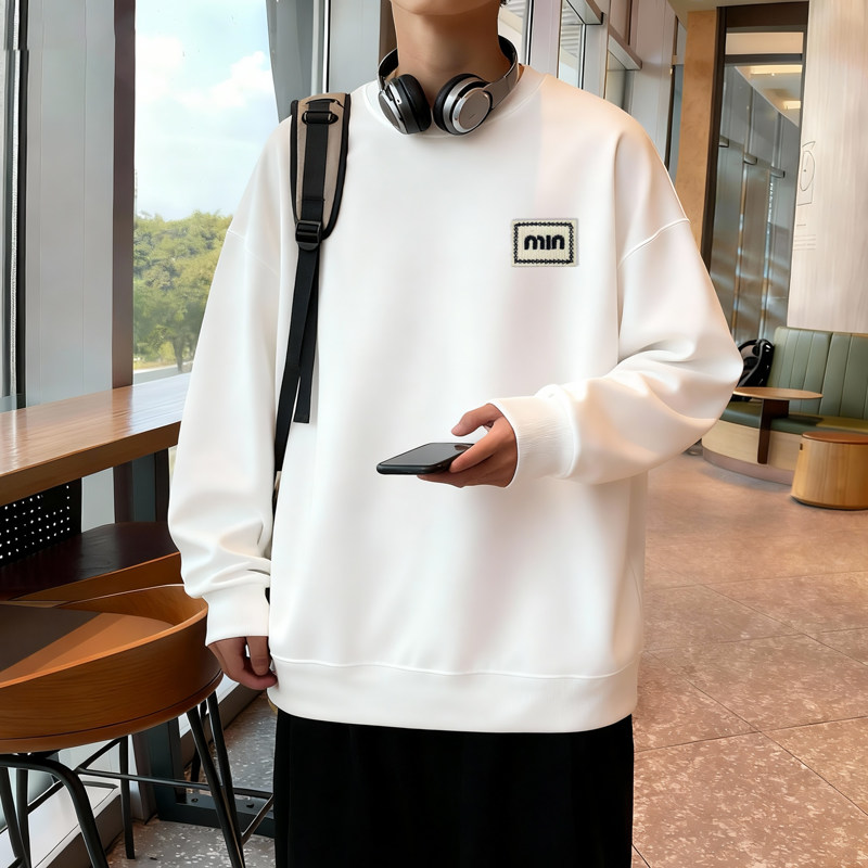 6635*P28美式重磅华棉卫衣男秋季新款潮牌刺绣上衣宽松休闲外套图片