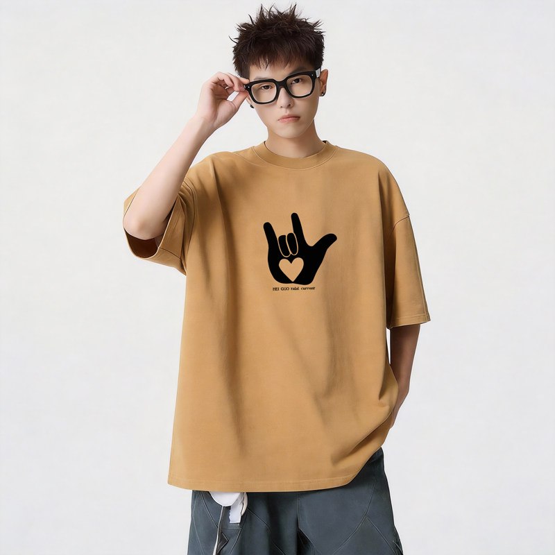 TU06*P20重磅情侣短袖t恤男女夏季潮流痞帅体恤宽松百搭半袖上衣，男装T恤，星座414A-2（原B215-2）