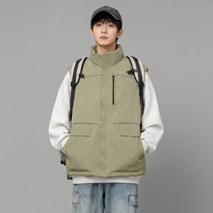 MT01*P68男士工装棉马甲男款冬季坎肩背心棉衣外套秋冬款新款棉服图片