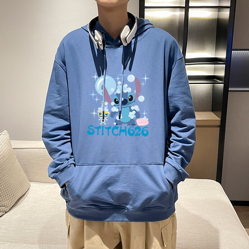 7007*P45 连帽卫衣男秋季港风宽松纯棉上衣服潮牌ins百搭休闲外套图片