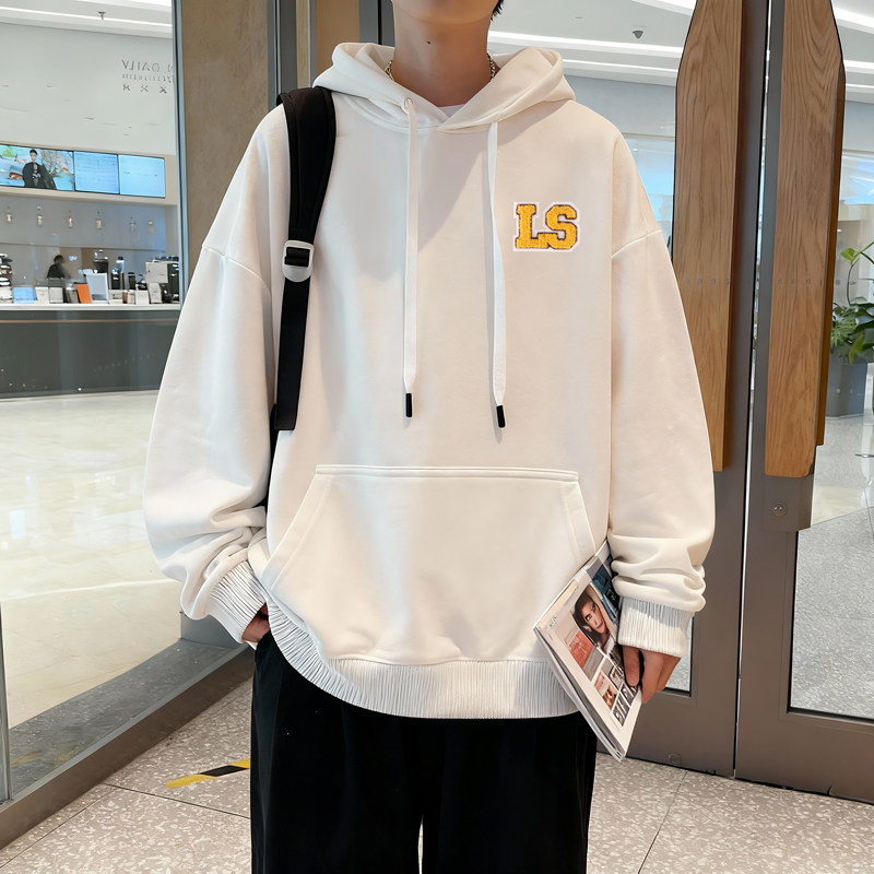 8804*P35美式重磅连帽卫衣男春季新款潮牌刺绣上衣服宽松百搭外套,女装短外套,星座414A-2（原B215-2）