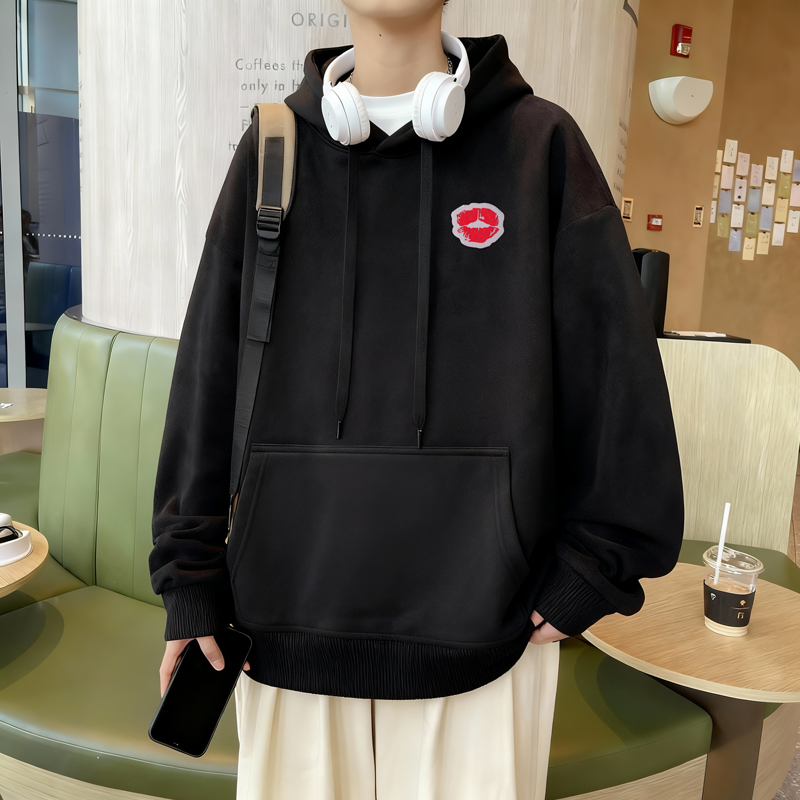 8802*P35美式重磅连帽卫衣男士春季新款潮牌上衣服宽松百搭薄外套，女装短外套，星座414A-2（原B215-2）