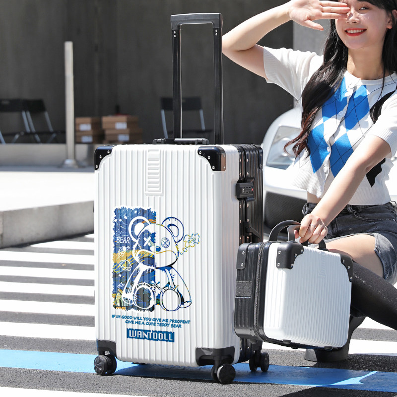 铝框旅行箱网红20寸行李箱女学生密码箱万向轮24寸拉杆箱男28皮箱