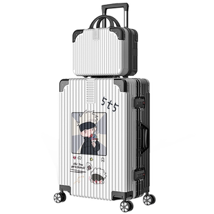 行李箱女日系咒术回战20寸旅行登机拉杆箱新款密码皮箱子男24学生