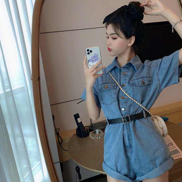 cowboy Coveralls shorts summer Jumpsuits Paige Broad leg Overalls suit Thin section trousers Show thin Versatilein the Women's clothing/Boutique , Pants , Casual pants  category - from Buy2taobao.com to provide professional Taobao agent buy service