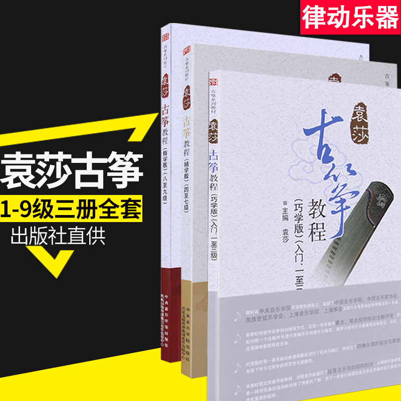 袁莎古筝教程1-9级 袁莎古筝教材 古筝书 古筝入门 古筝考级教材