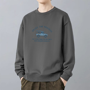 重磅圆领卫衣情侣装 新款 秋冬季 加绒加厚潮牌宽松男女 官网热销