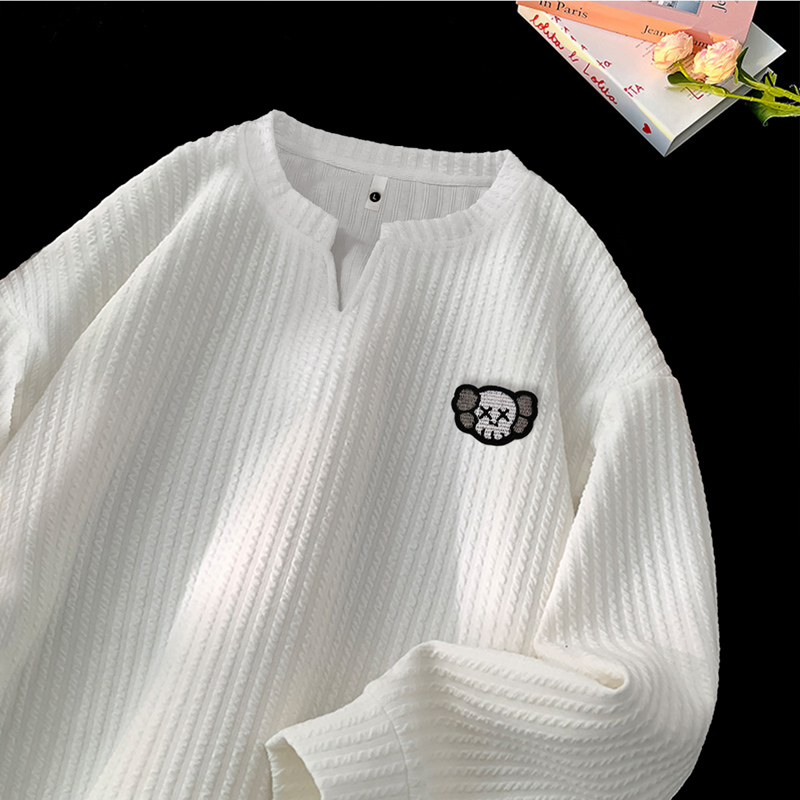 长袖T恤男女春秋季高级感肌理感打底衫叠穿内搭卫衣VW031P28，男装T恤，星座414A-3（原B215-3）