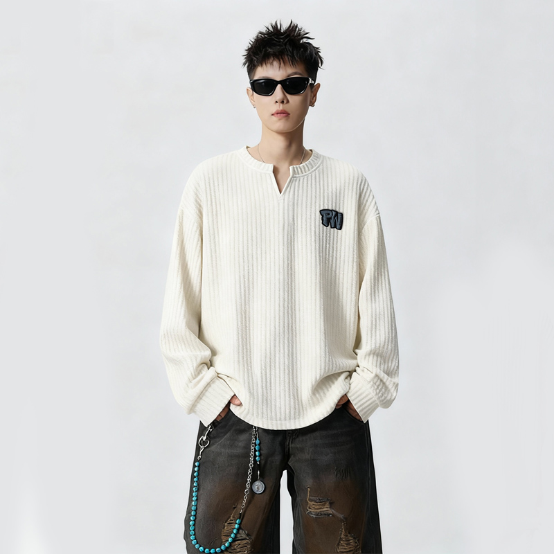 长袖T恤男春秋季高级感肌理感打底衫叠穿内搭卫衣VW257P28控45，男装T恤，星座414A-3（原B215-3）