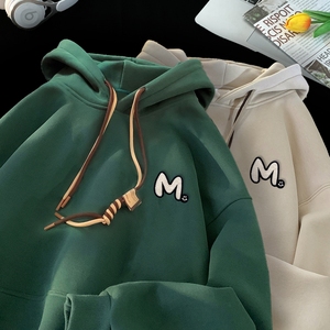 刺绣字母秋季连帽卫衣嘻哈街头潮牌宽松帽衫上衣服LW246 P55 控75图片