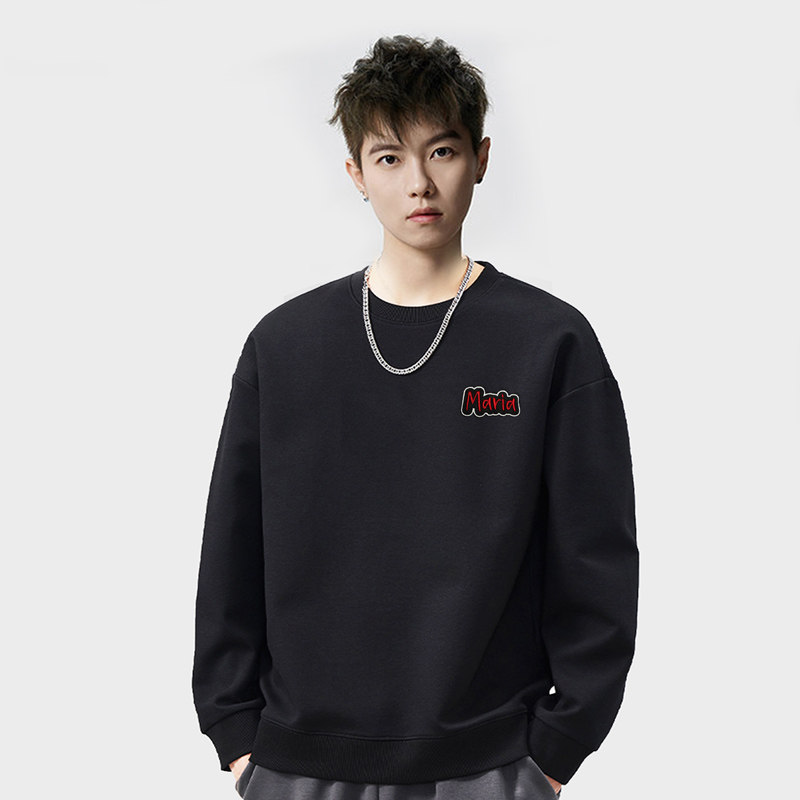 380克大码卫衣刺绣标圆领长袖卫衣潮牌新款宽松男YW275P38控58,男装卫衣,星座414A-3（原B215-3）