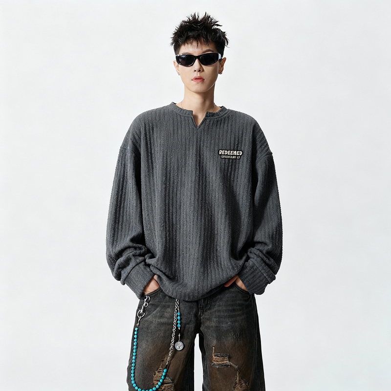 长袖T恤男春秋季高级感肌理感打底衫叠穿内搭卫衣VW279P28控45，男装T恤，星座414A-3（原B215-3）