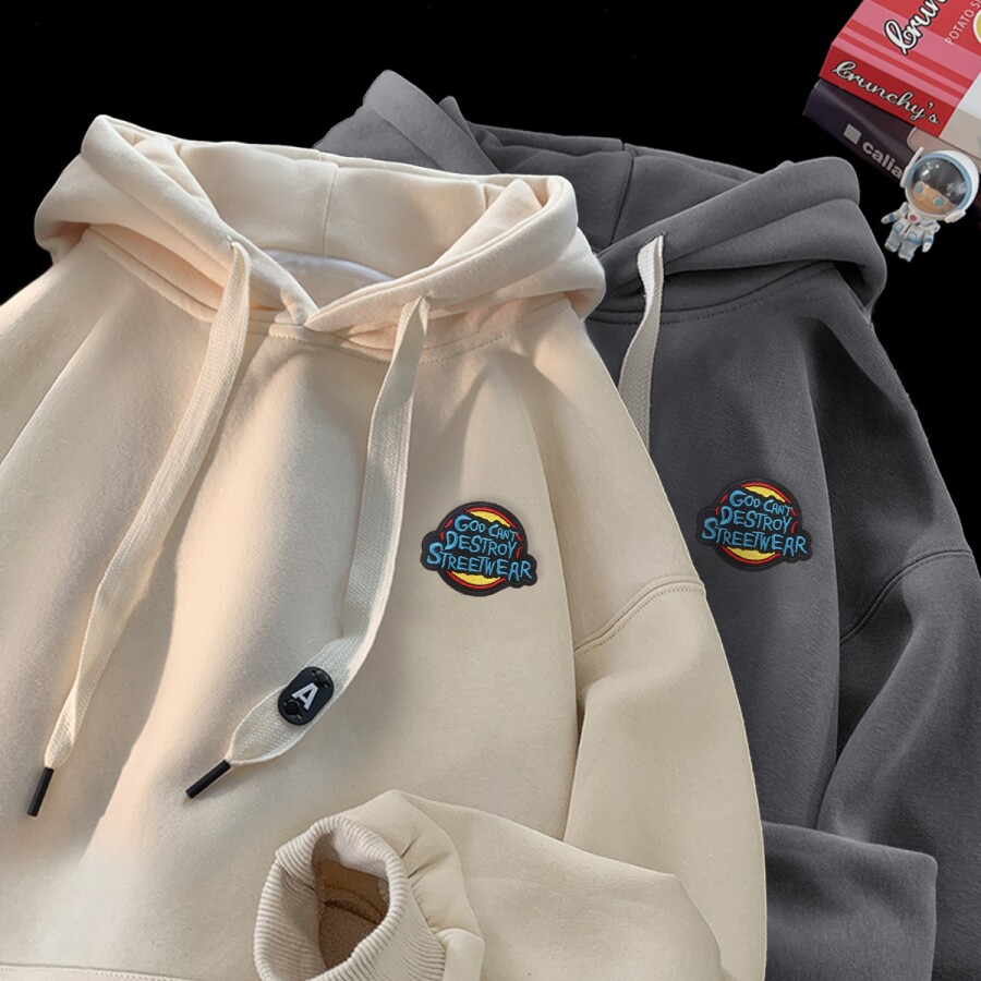 刺绣字母秋季连帽卫衣嘻哈街头潮牌宽松帽衫上衣服AW212P55控75,男装卫衣,星座414A-3（原B215-3）